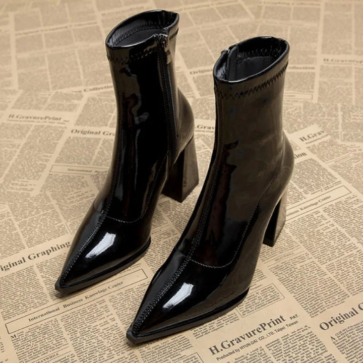 Elegant high heel women's boots for a sophisticated look, suitable for fall & winter.