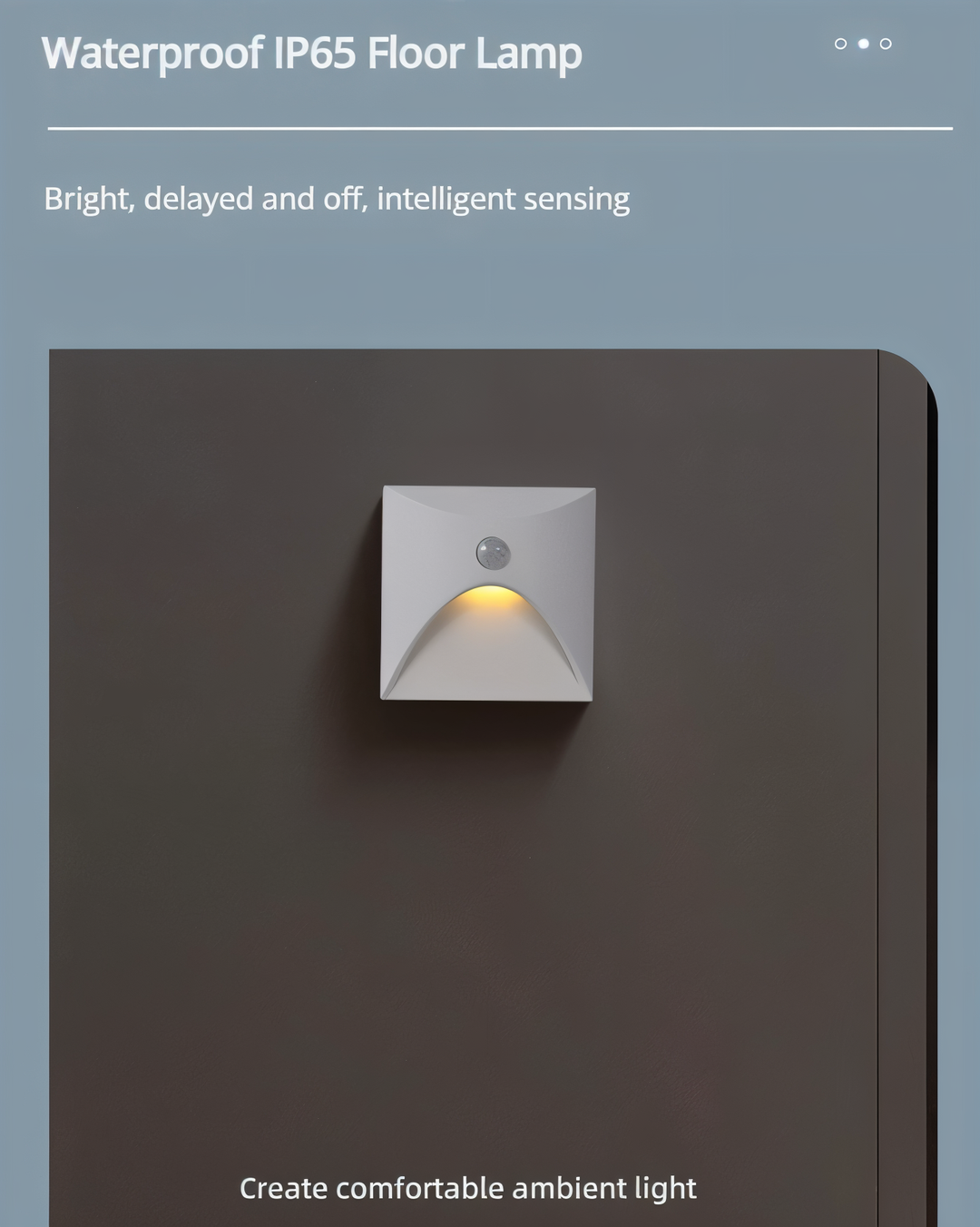 Durable LuminiPath LED outdoor wall light, waterproof, motion sensor for long-lasting performance.