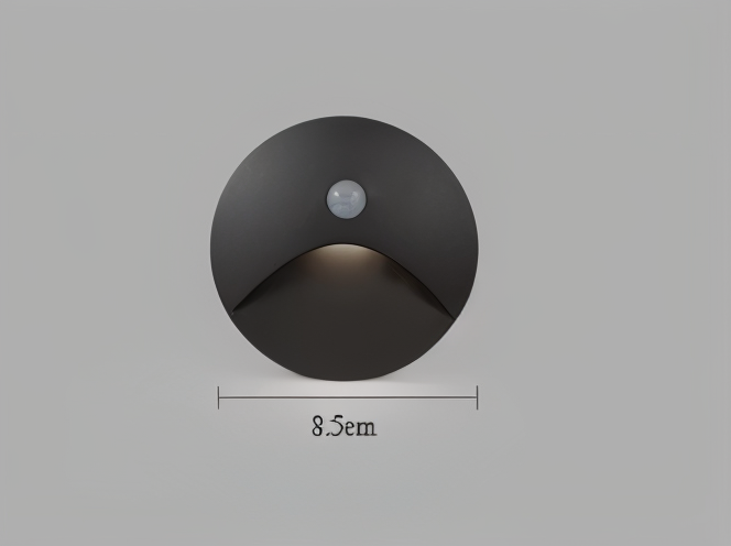 Energy-efficient LuminiPath LED wall lamp with motion sensor, ideal for ambient lighting.