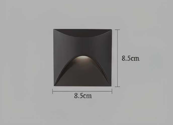 Energy-efficient LuminiPath LED indoor wall lamp with motion sensor for stair lighting.