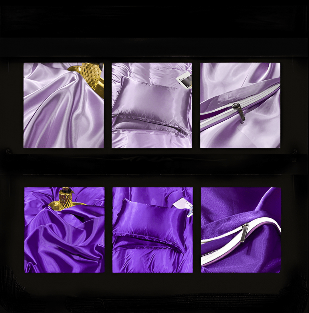 Premium quality Mulberry silk bedding set. Durable & gentle on skin and hair.