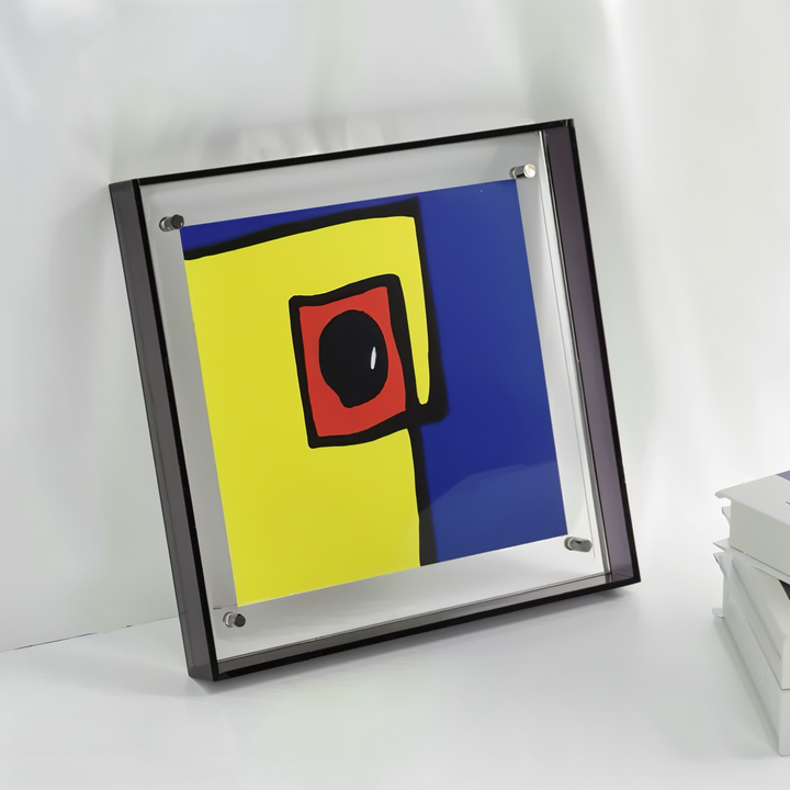 Set of 80s retro neon acrylic photo frames, perfect for vibrant home decor.