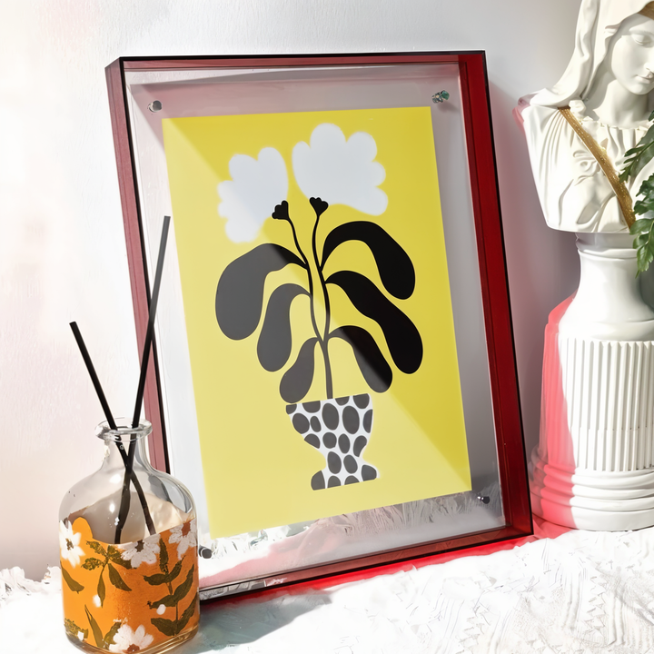 80s retro neon acrylic photo frames, vibrant wall & desk decor.