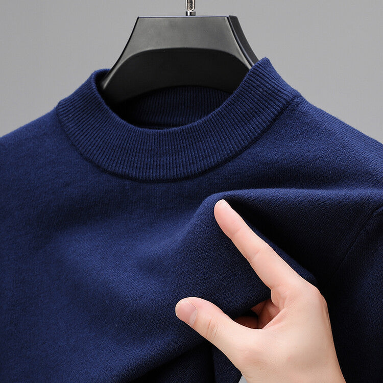 Sophisticated men's knitwear, an elegant long sleeve sweater & wardrobe staple for stylish gentlemen.