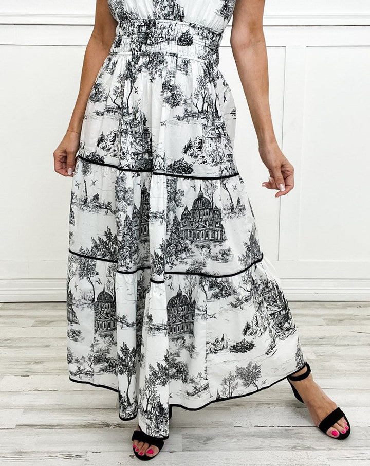 Women's Classic Toile Maxi Dress