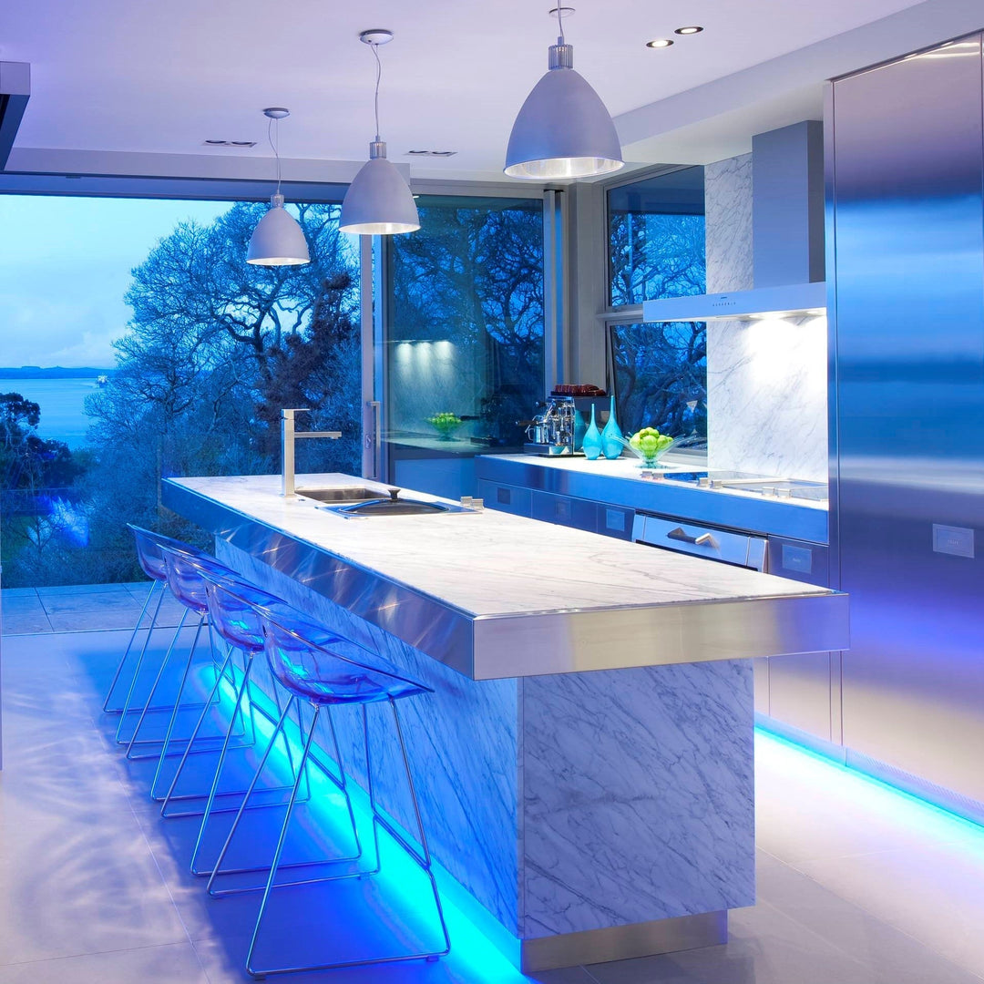 Nvroome RGB LED strip lights, color changing and flexible, providing dynamic accent lighting for any space.