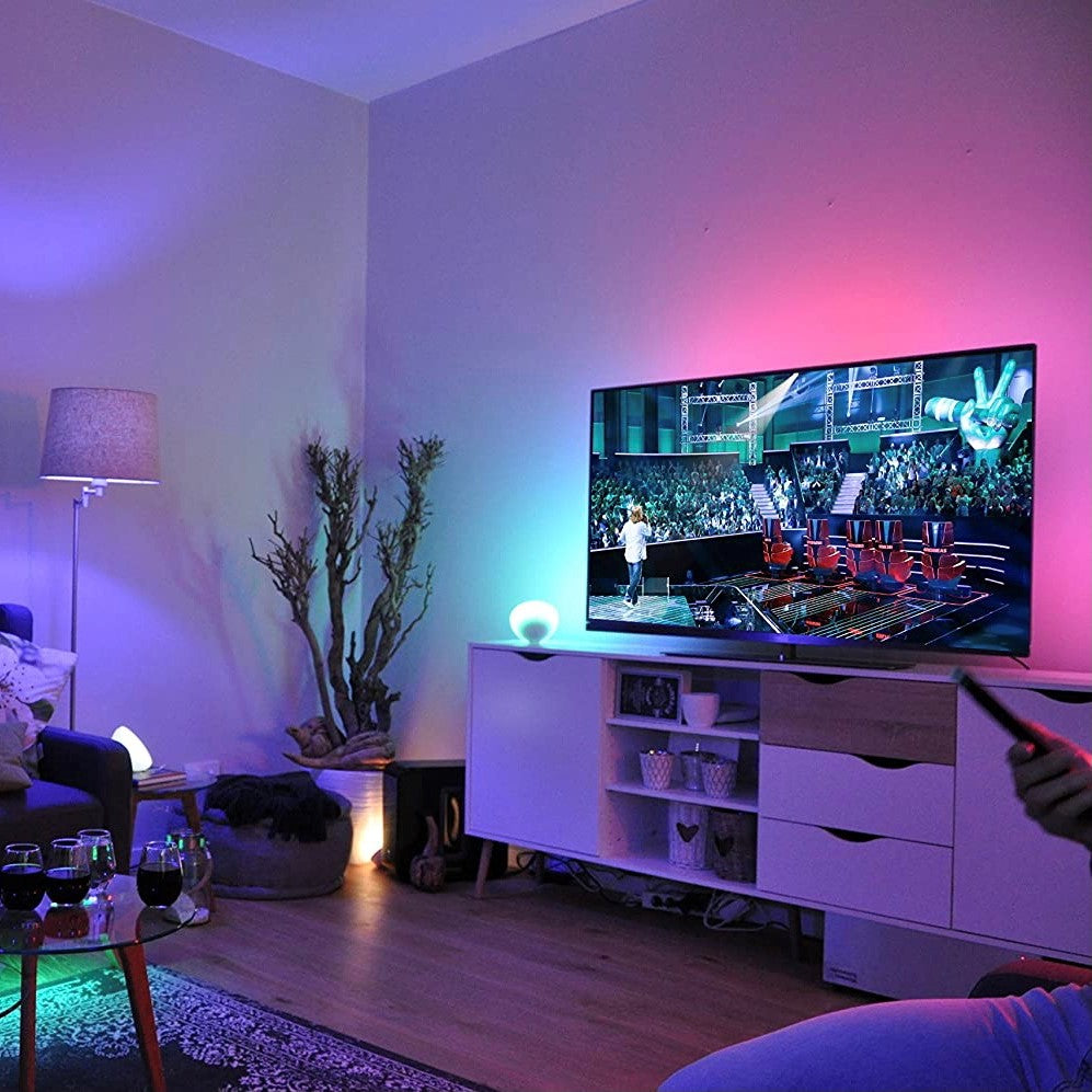 Experience dynamic home lighting with RGB LED strip lights, offering vibrant color changing effects for personalized ambiance.
