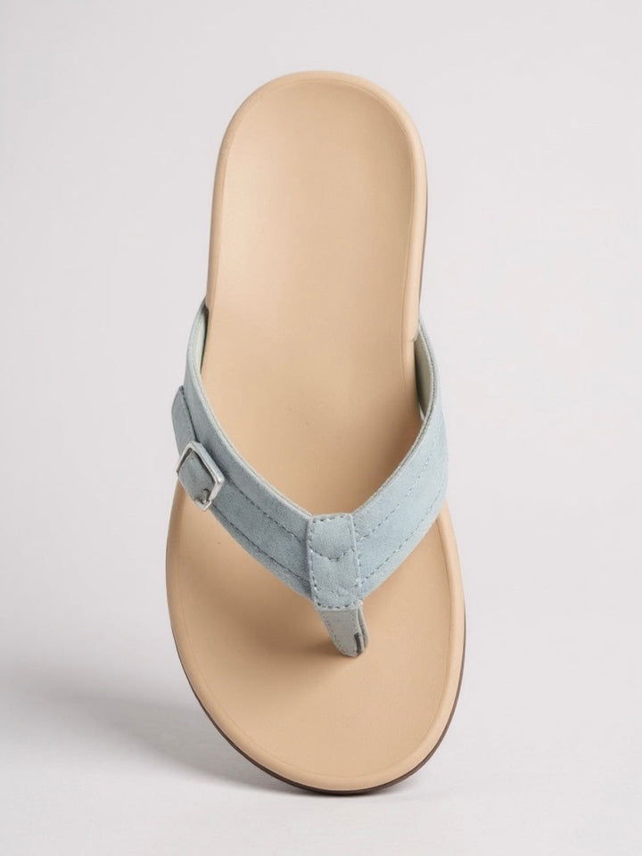 Women's cushioned thong sandals, everyday slip-ons for comfortable summer wear.