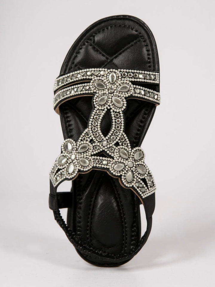Cushioned comfort women's sandals, designed with sparkling details for chic summer elegance.
