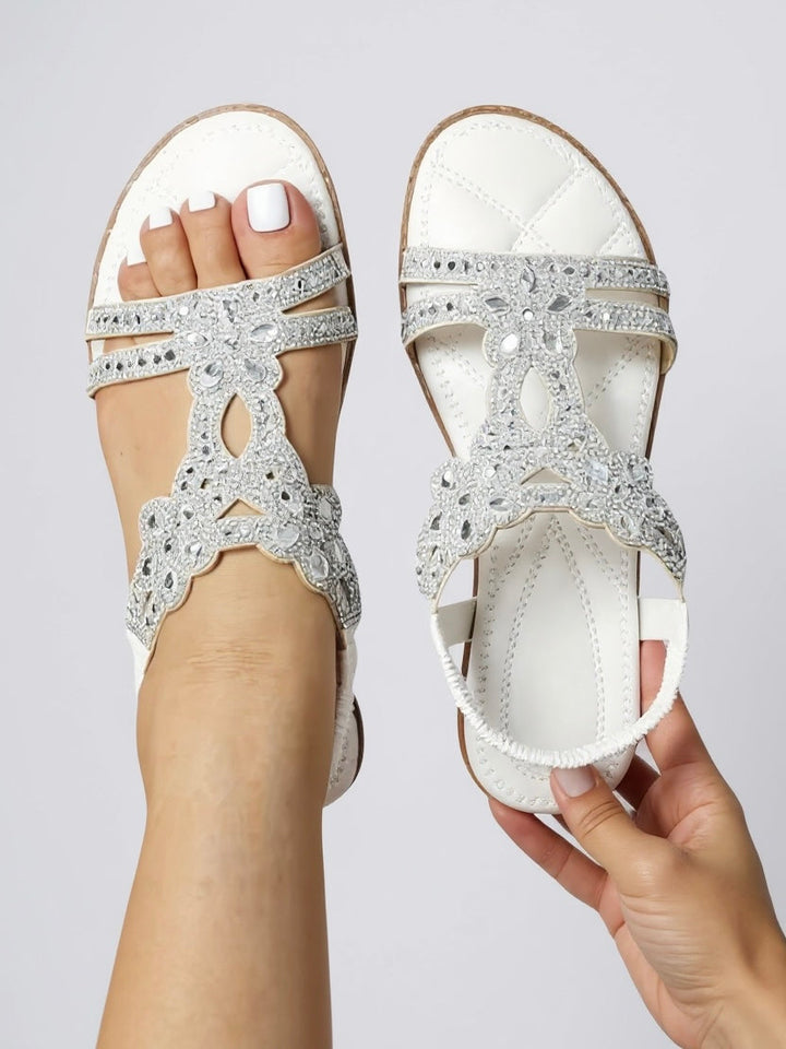 Glitter embellished women's sandals offering lightweight comfort & a stylish, fashionable look.