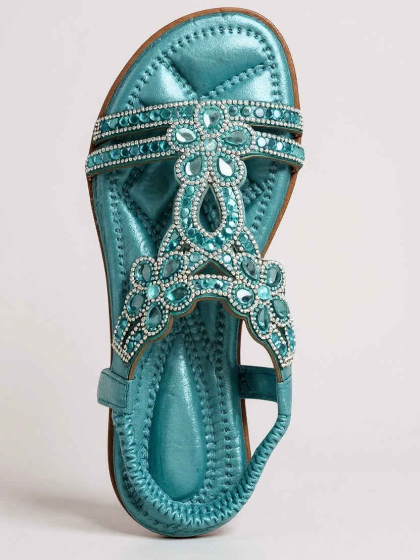 Versatile women's fashion sandals, sparkling & comfortable for both dressy & casual wear.