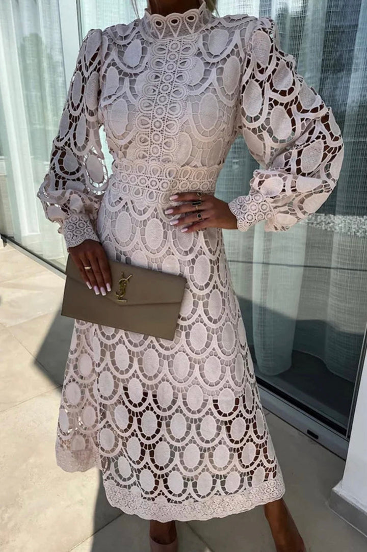 Elegant Lace Midi Dress
