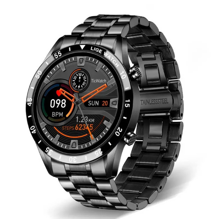 Track fitness, heart rate, & daily activity with this unisex smart device & digital watch.