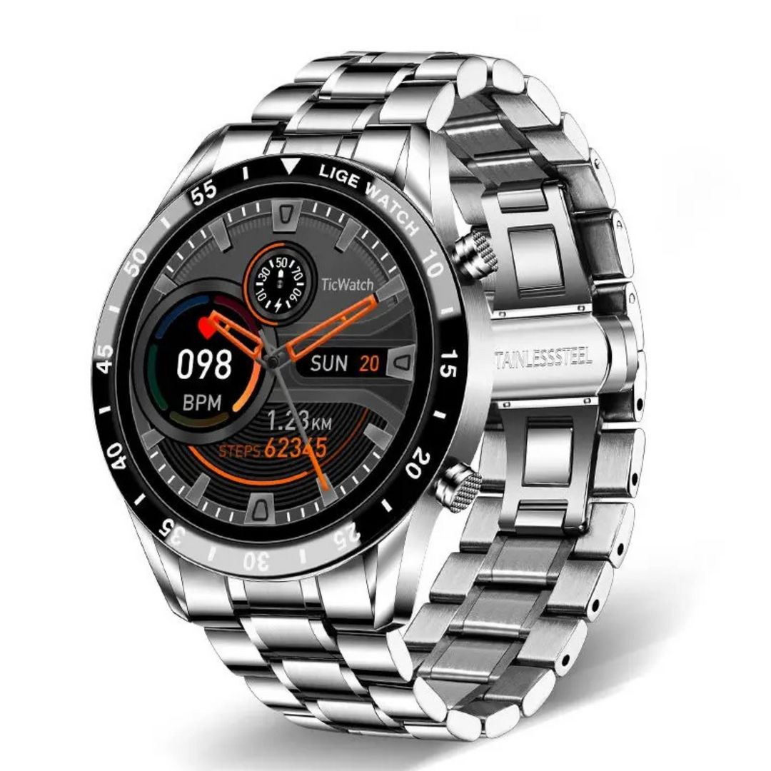 Bluetooth smartwatch: Receive calls & notifications. Health tracker for active lifestyles.