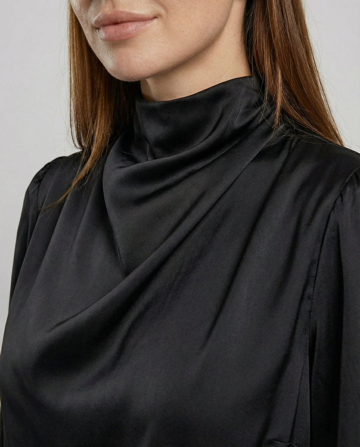 Beautiful women's midi dress, long-sleeve & elegant. A sophisticated luminous gown for special occasions.