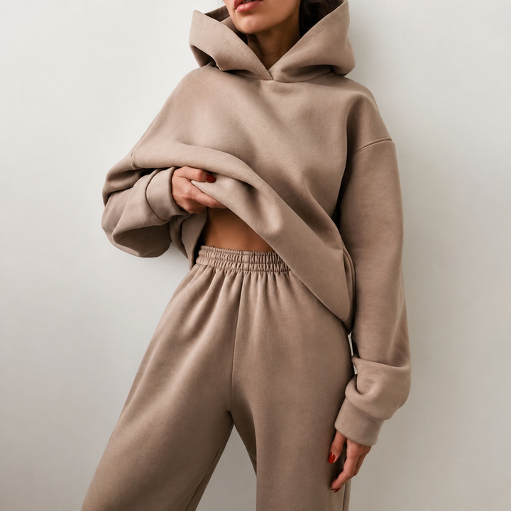 Women's jogging set: Zip jacket & joggers. Comfortable co-ord loungewear for active or casual wear.