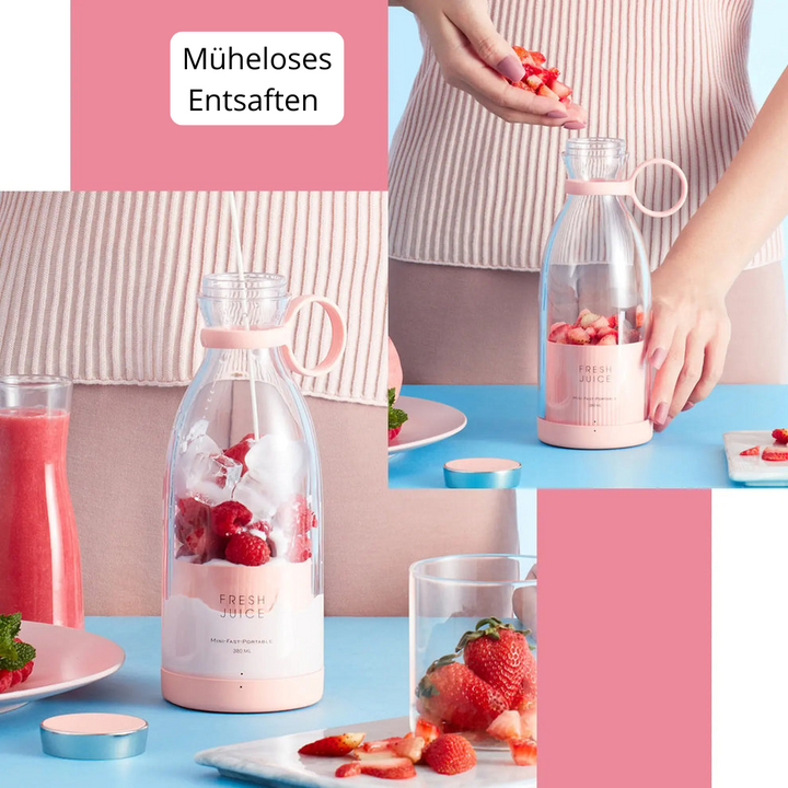 Versatile portable blender, perfect for fruit and vegetable mixes. Enjoy healthy drinks anywhere.