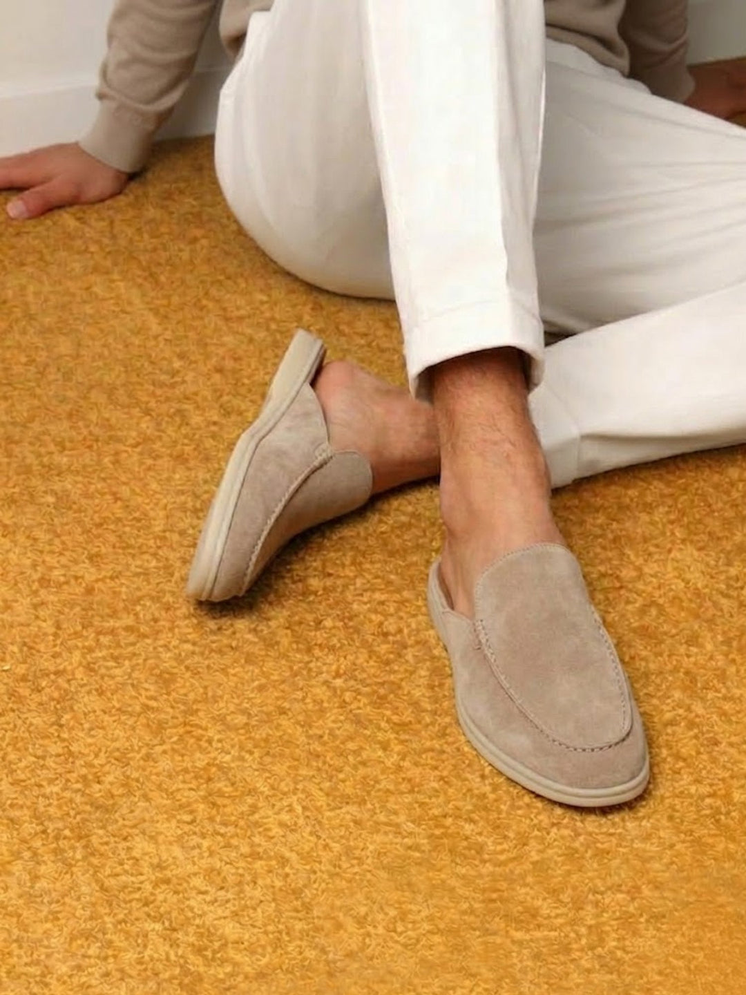 Stylish men's comfort mules, versatile backless design for easy wear.