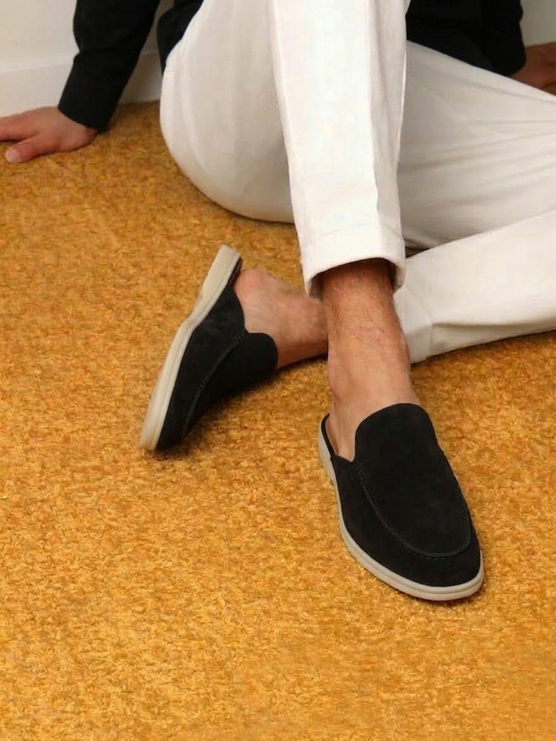 Backless loafers for men, easy slip-on design for ultimate comfort & style.