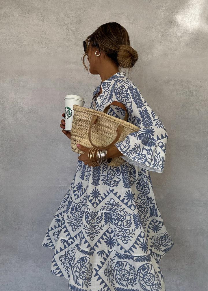 Women's Boho Print Midi Dress