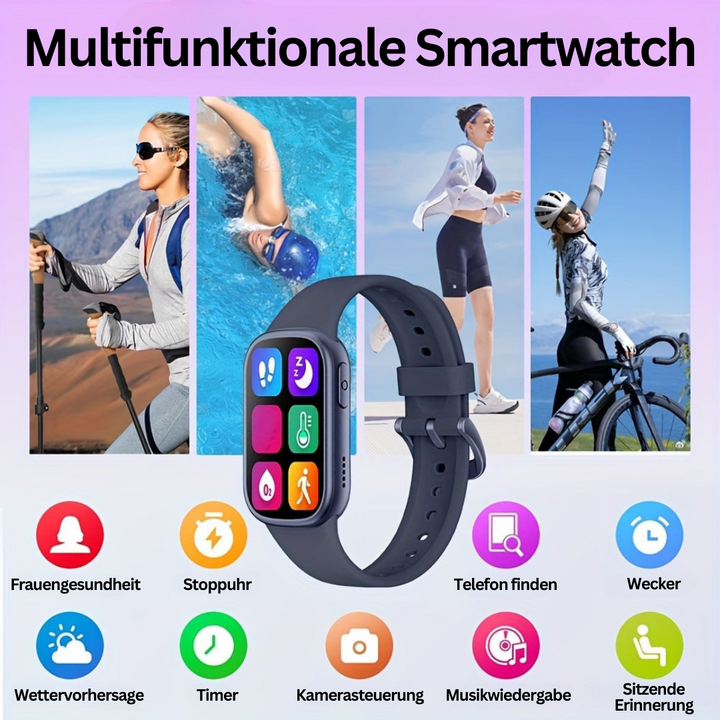 Kids' everyday smart watch, unisex, featuring secure wireless calling and a step counter.