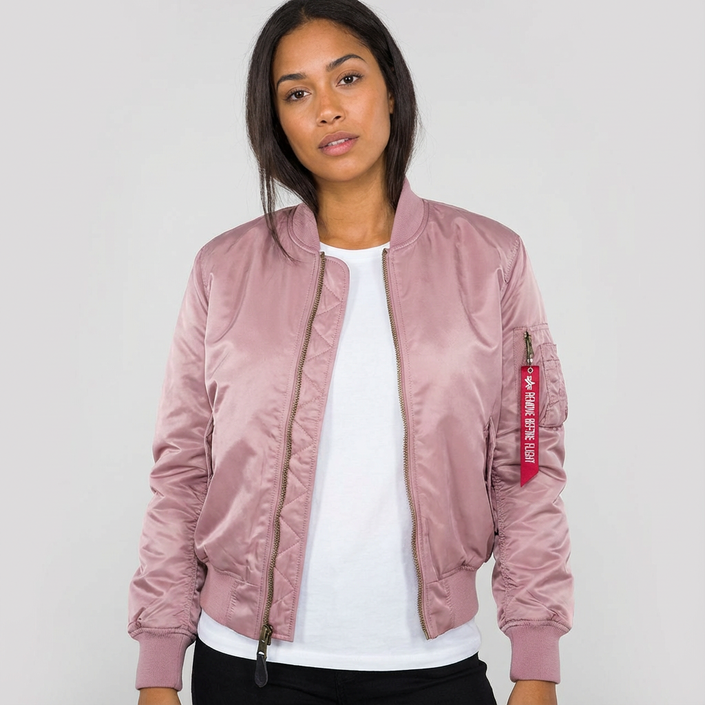 Modern women's bomber jacket, a chic utility outerwear piece for versatile and stylish casual looks.