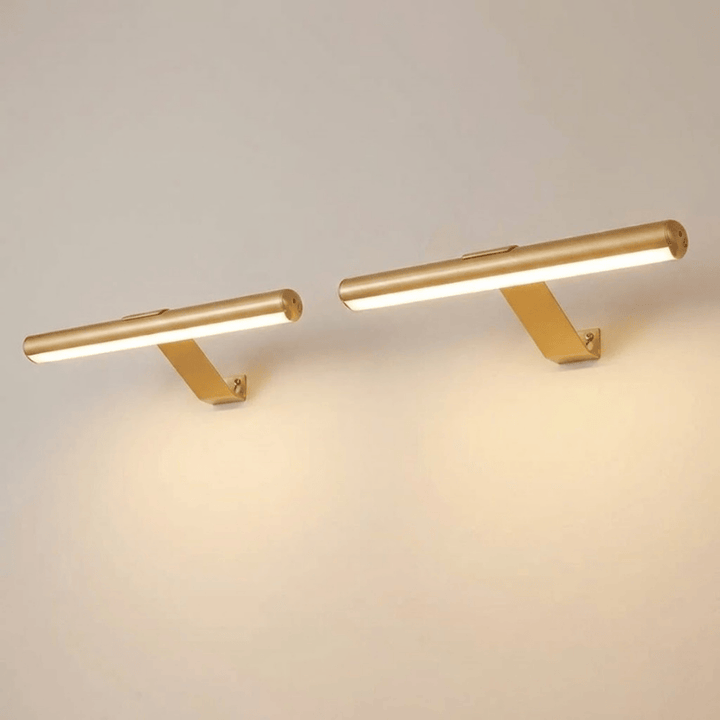 Wireless LED home accent light, rechargeable & dimmable. Sleek wall lamp provides modern art and picture lighting.