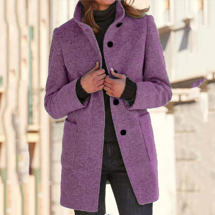 Bestselling women's elegant coat. Timeless long-sleeve design perfect for fall winter, offering sophisticated versatile style.