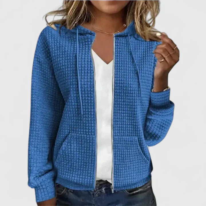 Elegant women's lightweight flowing knit cardigan, perfect for versatile layering & chic style.