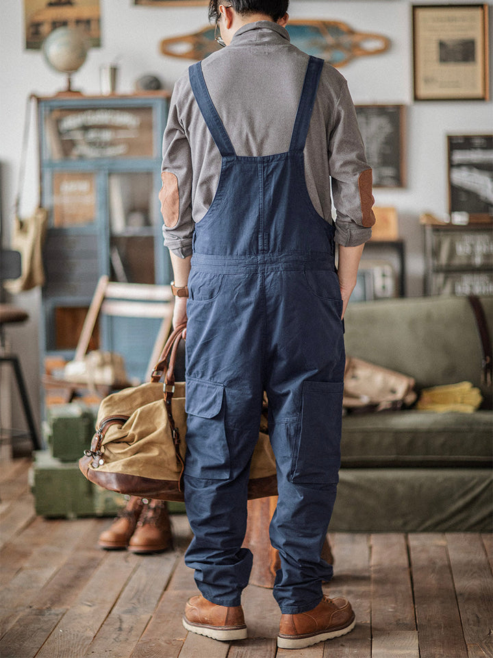 Functional men's utility overalls, featuring ample storage & a comfortable fit for any task.