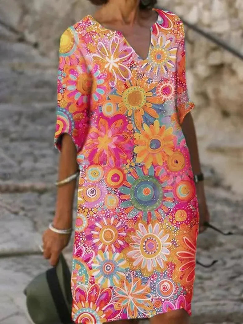 Floral Print Midi Dress