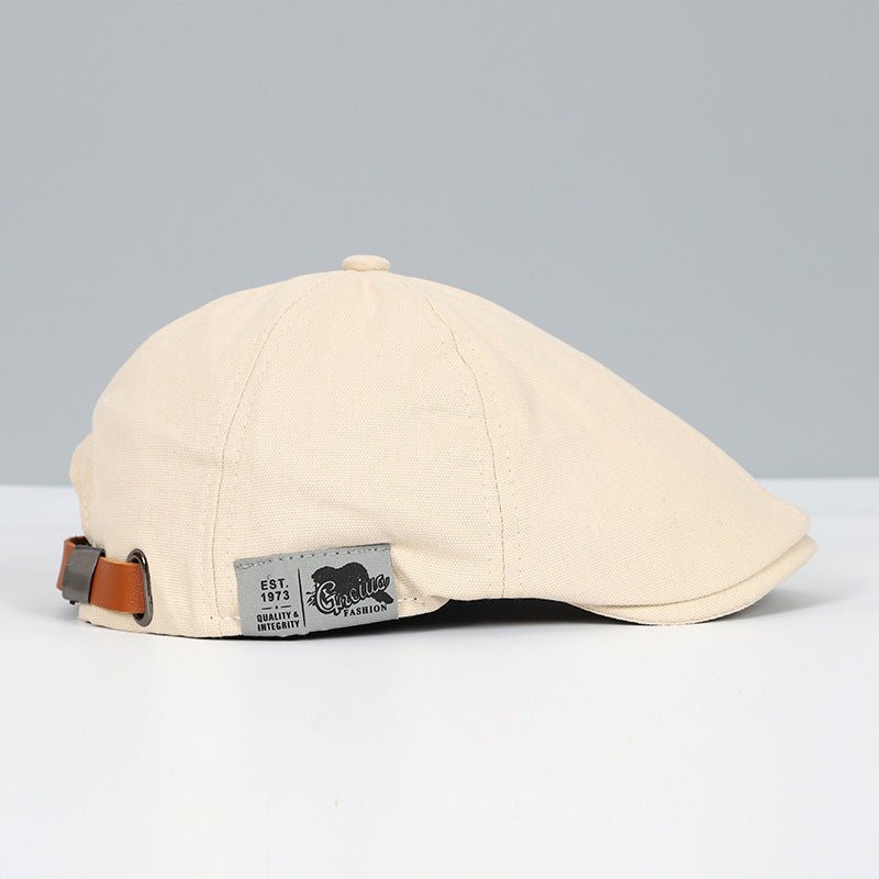 Stylish cotton beret for women, featuring an adjustable band for a perfect, comfortable fit.