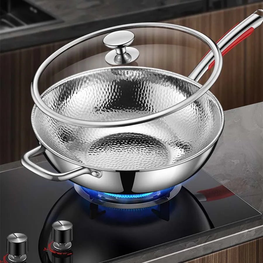 Durable titanium wok for induction. Experience superior stir-frying and easy cleanup with this premium kitchen pan.