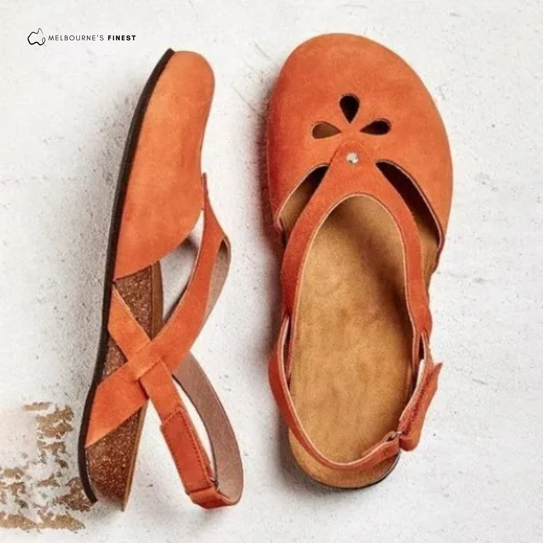Women's wide-fit orthopedic sandals, perfect for summer, providing superior arch support & comfort.