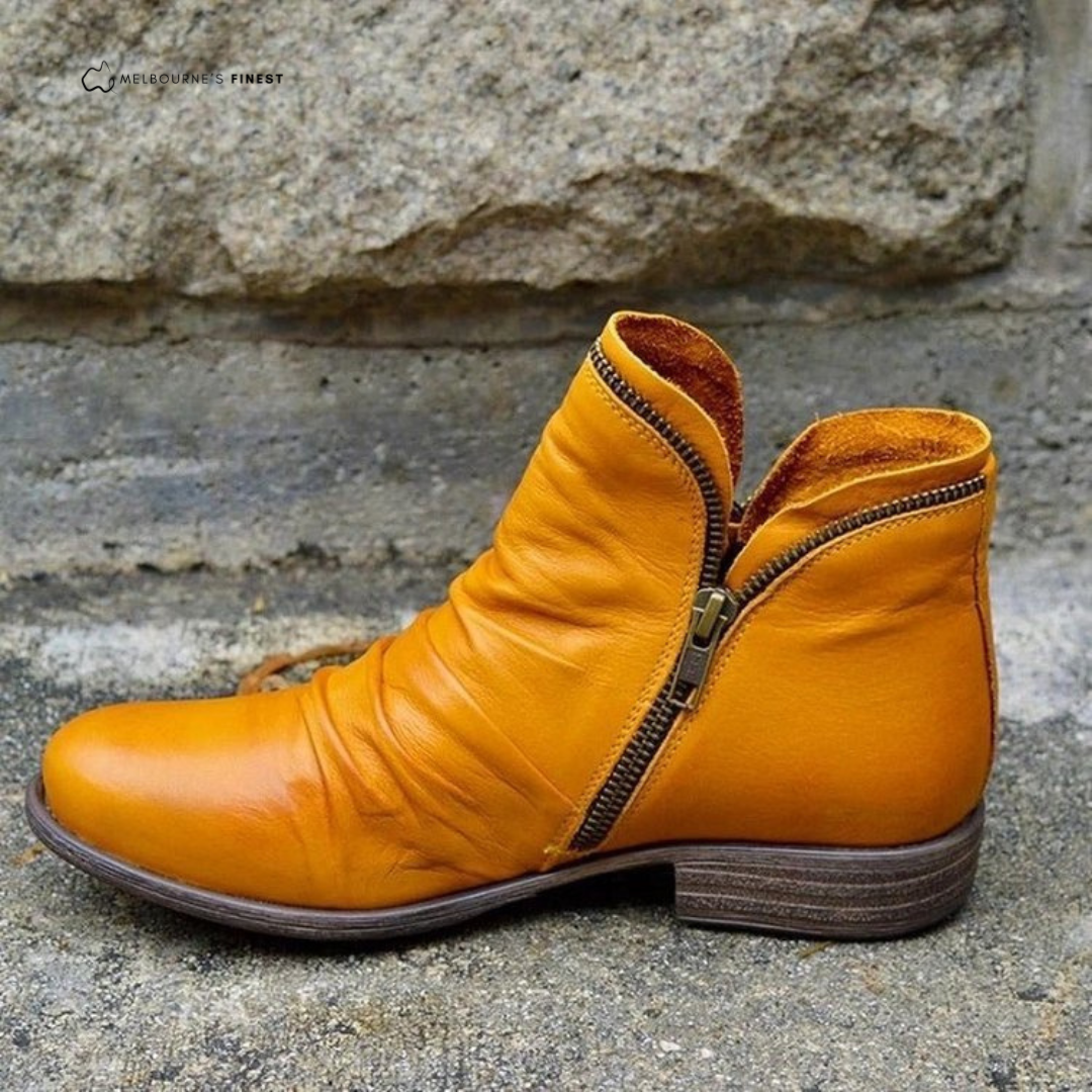 Comfortable women's orthopedic ankle boots providing superior foot support for all-day wear. Ideal for walking.