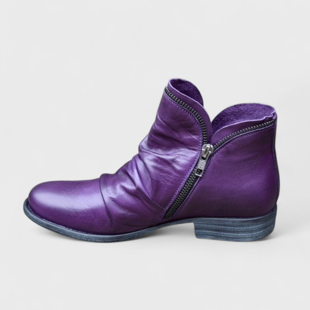Women's orthopedic comfort ankle boots with supportive block heel. Ideal for all-day wear & foot support.