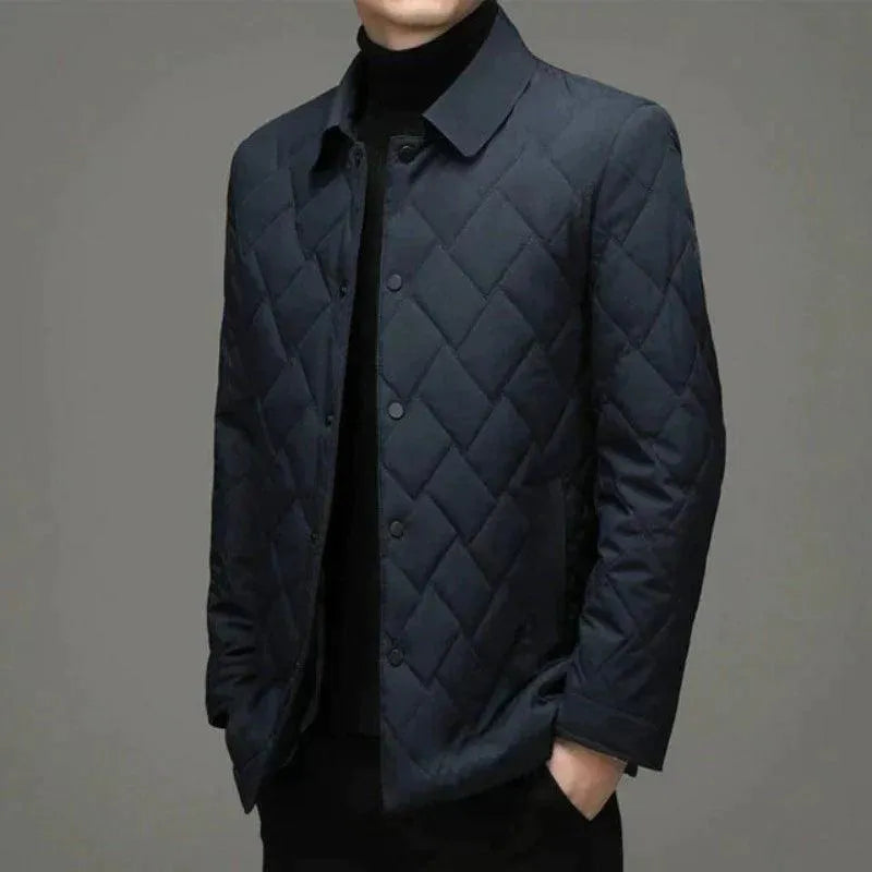 Stylish men's water-repellent softshell jacket, perfect smart casual outerwear for business & daily use.