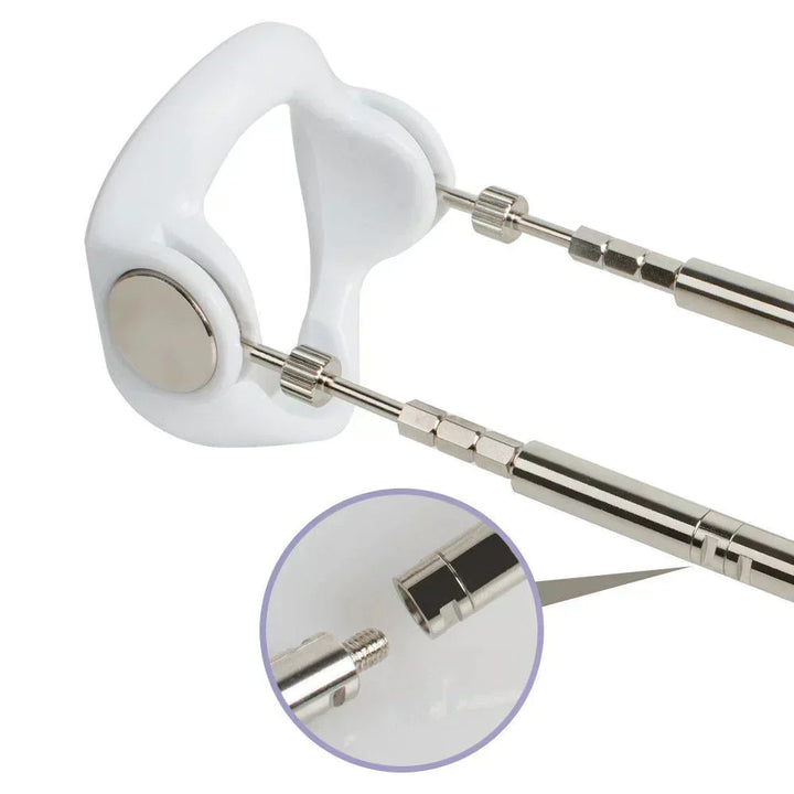 Discreet male enhancement extender device using traction for natural growth. Boosts men's health & sexual confidence.
