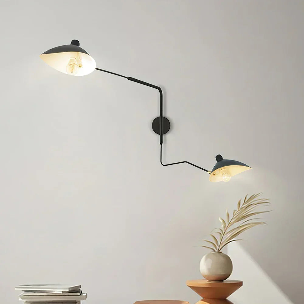 Contemporary white accent lighting, adjustable wall lamp for elegant interior design & reading.
