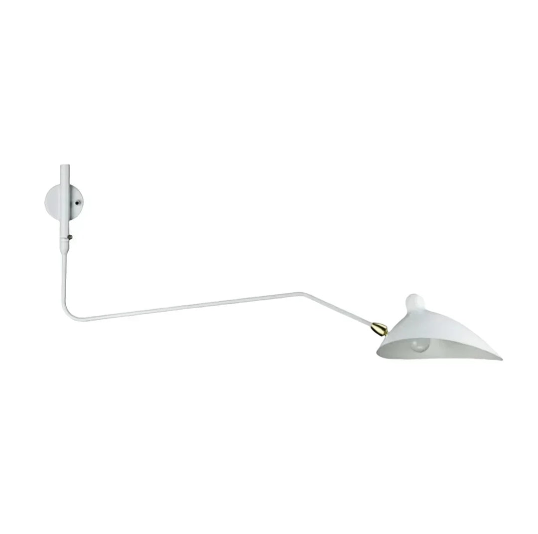 Modern adjustable wall light, black finish for focused reading & sophisticated accent lighting.