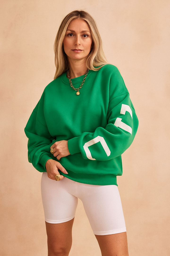 Women's cozy everyday sweater in soft knit fabric, perfect for casual wear and comfort.