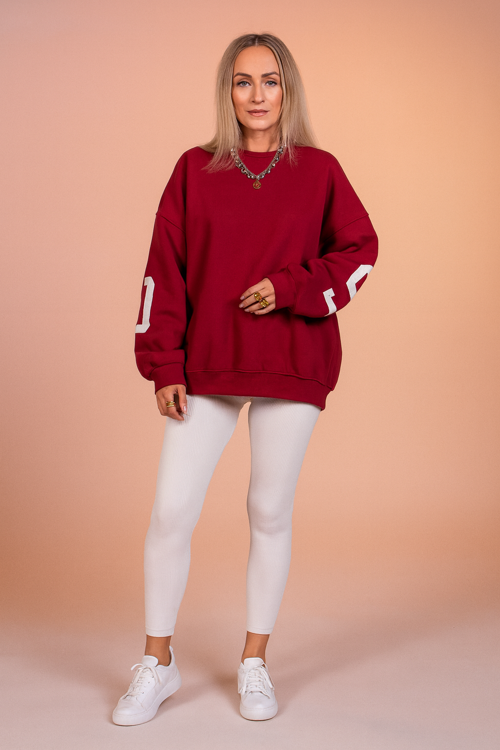 Versatile women's stylish knit top, a cozy everyday sweater with a soft feel and comfortable fit.