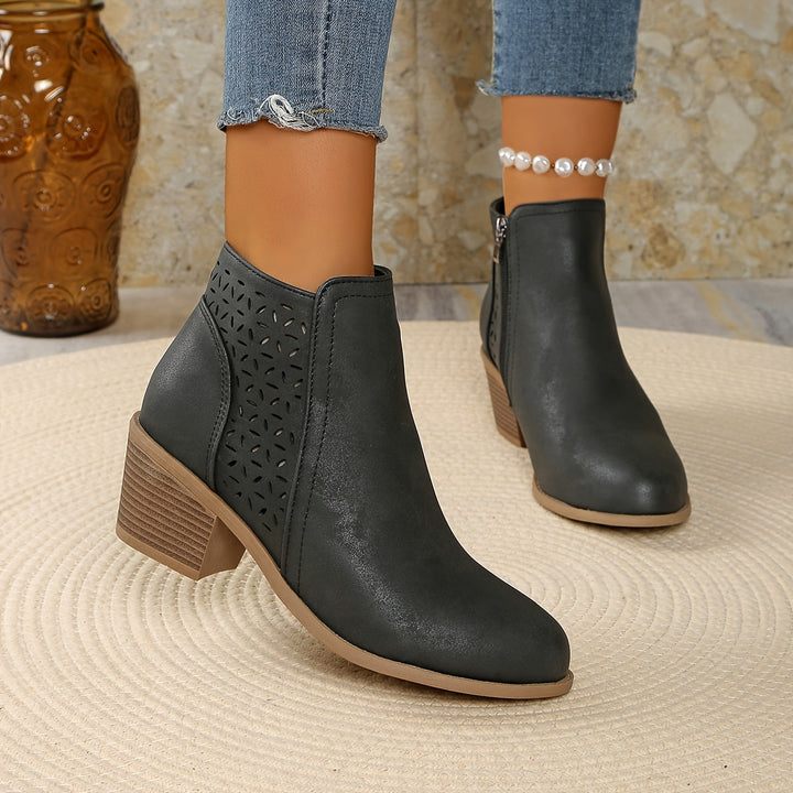 Ventilated women's orthopedic boots. Supportive design with laser cut details for foot health, comfort & pain relief.