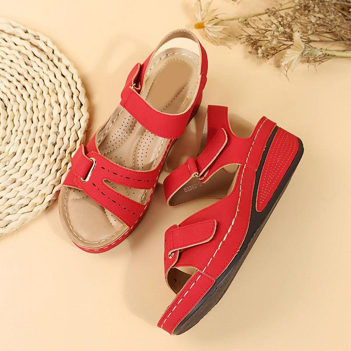 Summer-ready women's orthopedic sandals, adjustable for comfort and chronic foot pain relief.