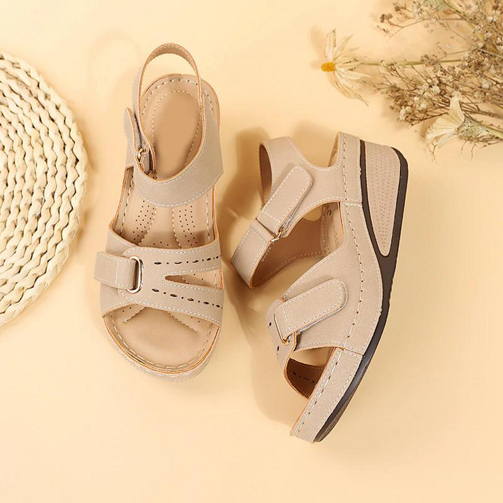 Durable women's adjustable pain relief sandals, featuring excellent arch and foot support.
