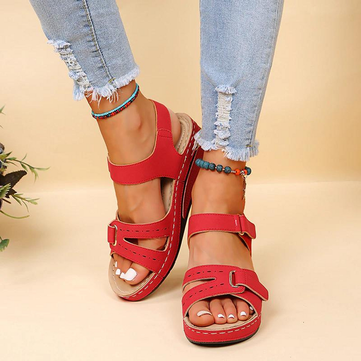 Fashionable women's orthopedic summer sandals, designed for comfort & pain relief.