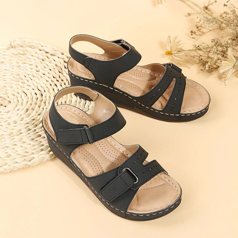 Elegant women's adjustable sandals offering superior foot support and pain relief.
