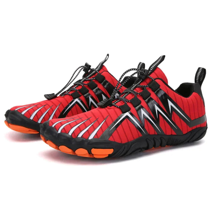 Men's barefoot running shoes, lightweight and flexible for natural stride and enhanced performance.