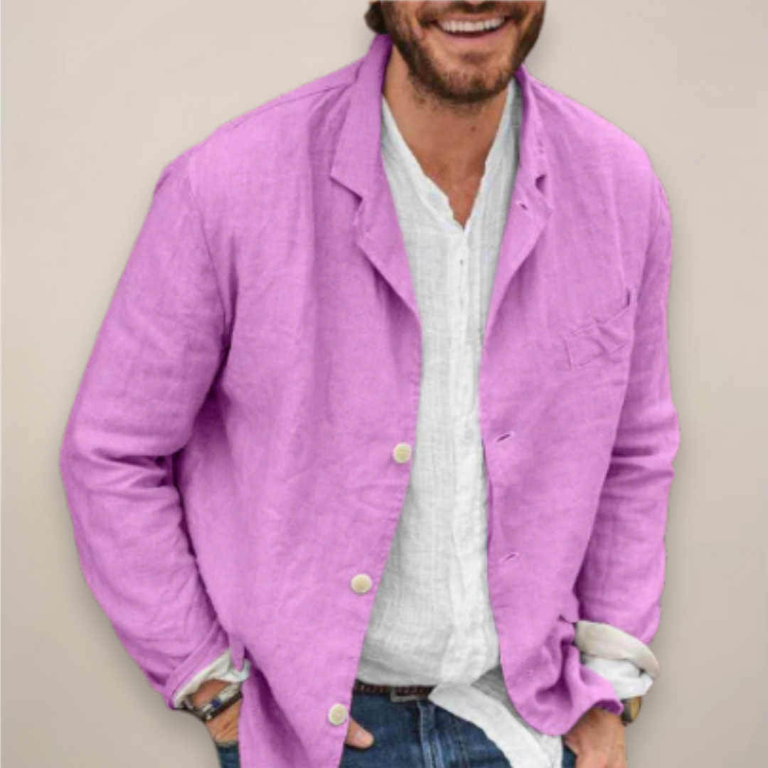 Versatile men's lightweight summer blazer, perfect for a relaxed fit and smart casual modern style.