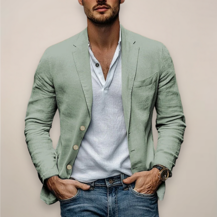 Stylish men's lightweight blazer, ideal for summer fashion. A modern casual blazer for any smart occasion.